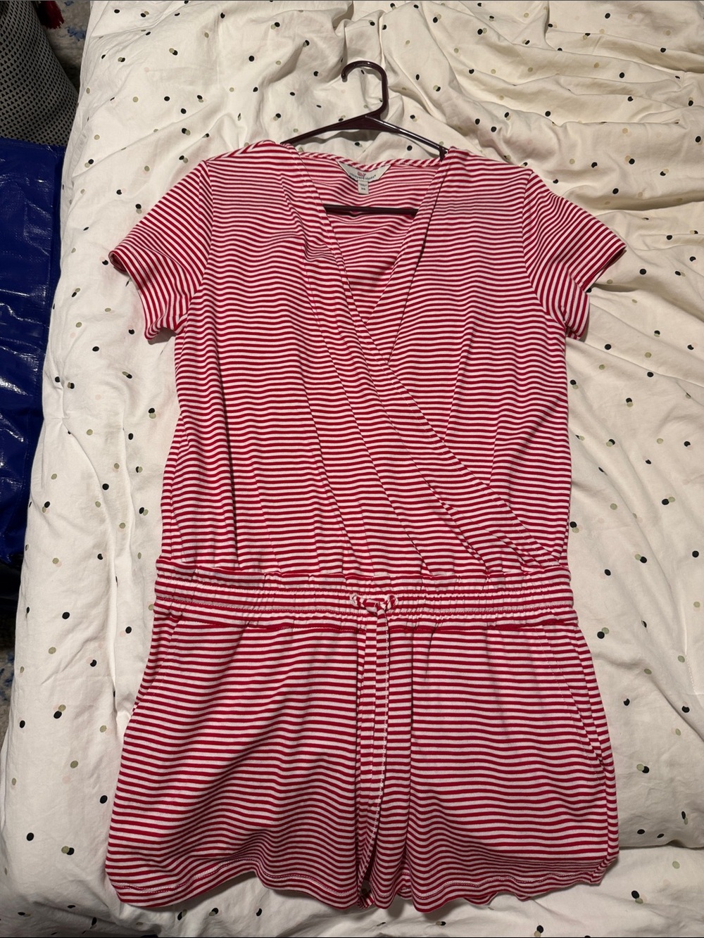 Vineyard Vines Red & White Striped Wrap Top